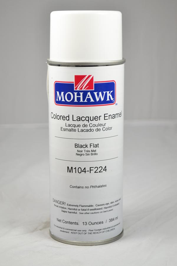 M104-F224 - Mohawk Colored Lacquer Enamel Black Flat