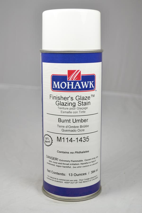 M114-1435 - Mohawk Finisher's Glaze Glazing Stain Burnt Umber 13 Oz