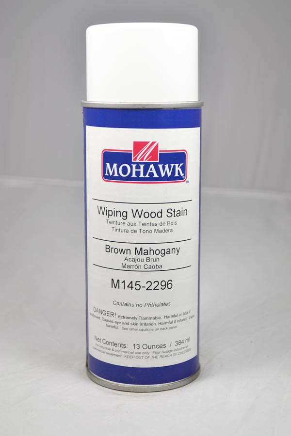 M145-2296 - Mohawk Wiping Wood Stain Aerosol Brown Mahogany