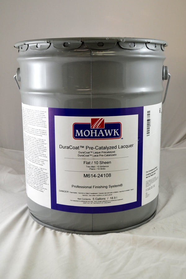 M614-24108 - Mohawk Duracoat Pre-Catalyzed Lacquer Flat 10 Sheen 5 Gal