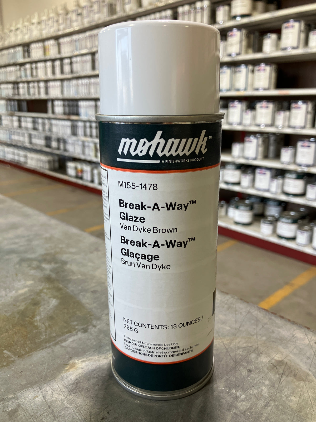 M155-1478 - Mohawk Break-a-way Glaze Aerosol Van Dyke Brown