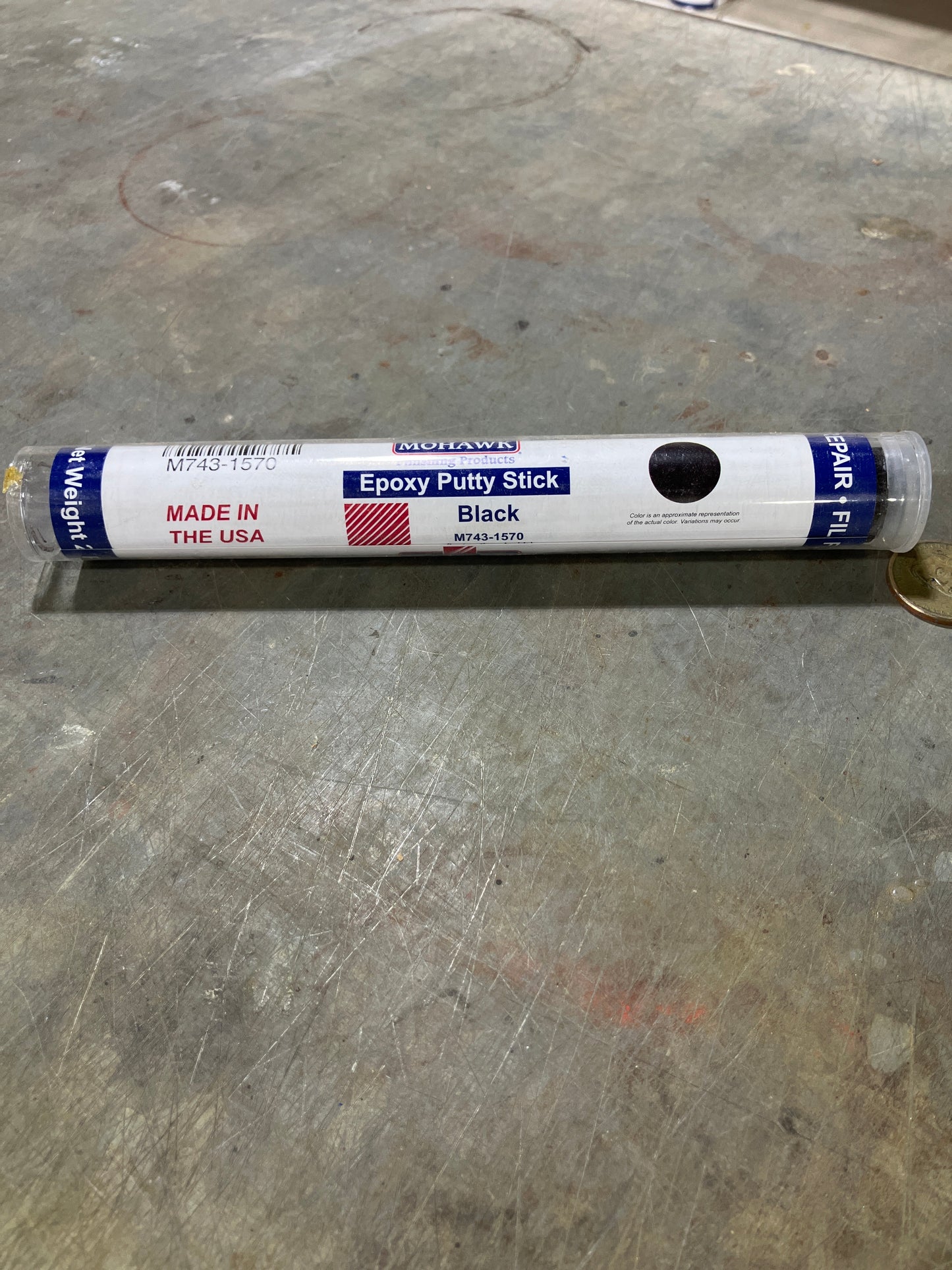 Mohawk Epoxy Putty Stick Black M743-1570 | Wood Repair Filler 2 oz