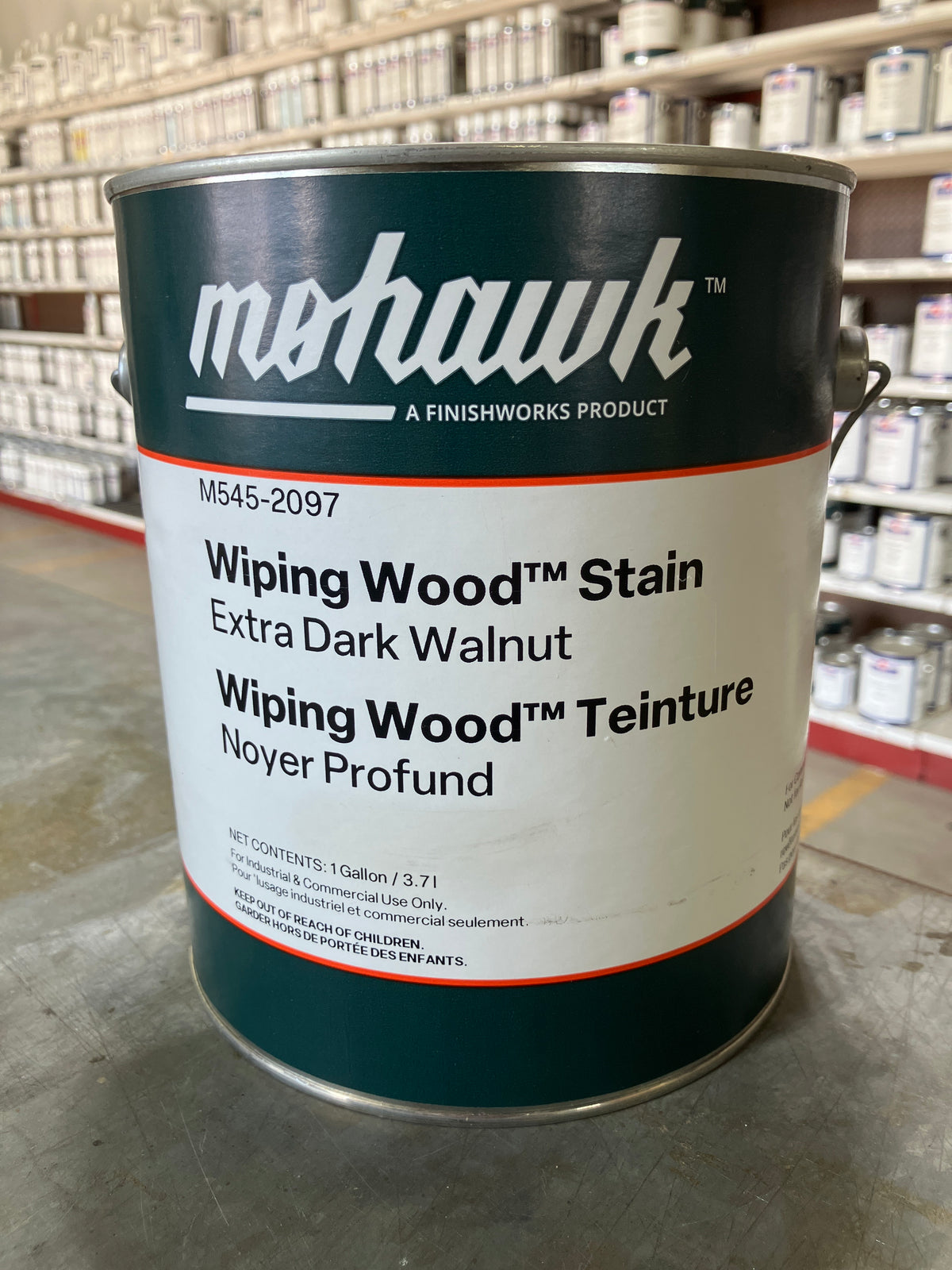 M545-2097 - Mohawk Wiping Wood Stain Extra Dark Walnut Gal