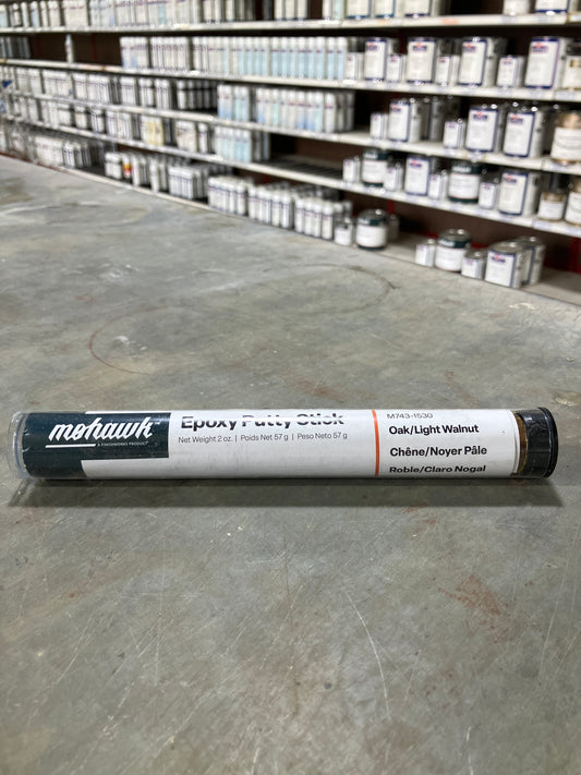 Mohawk Epoxy Putty Stick Oak, Light Walnut M743-1530 | Wood Repair Filler 2 oz