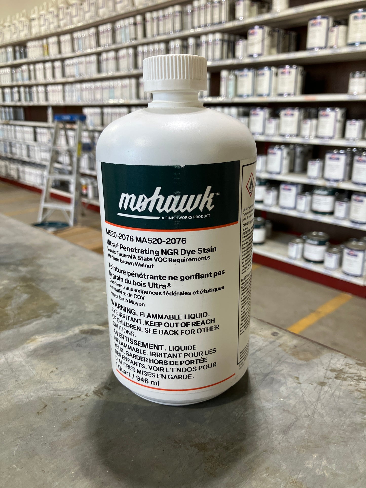M520-2076 - Mohawk Ultra Penetrating Stain Medium Brown Walnut Qt