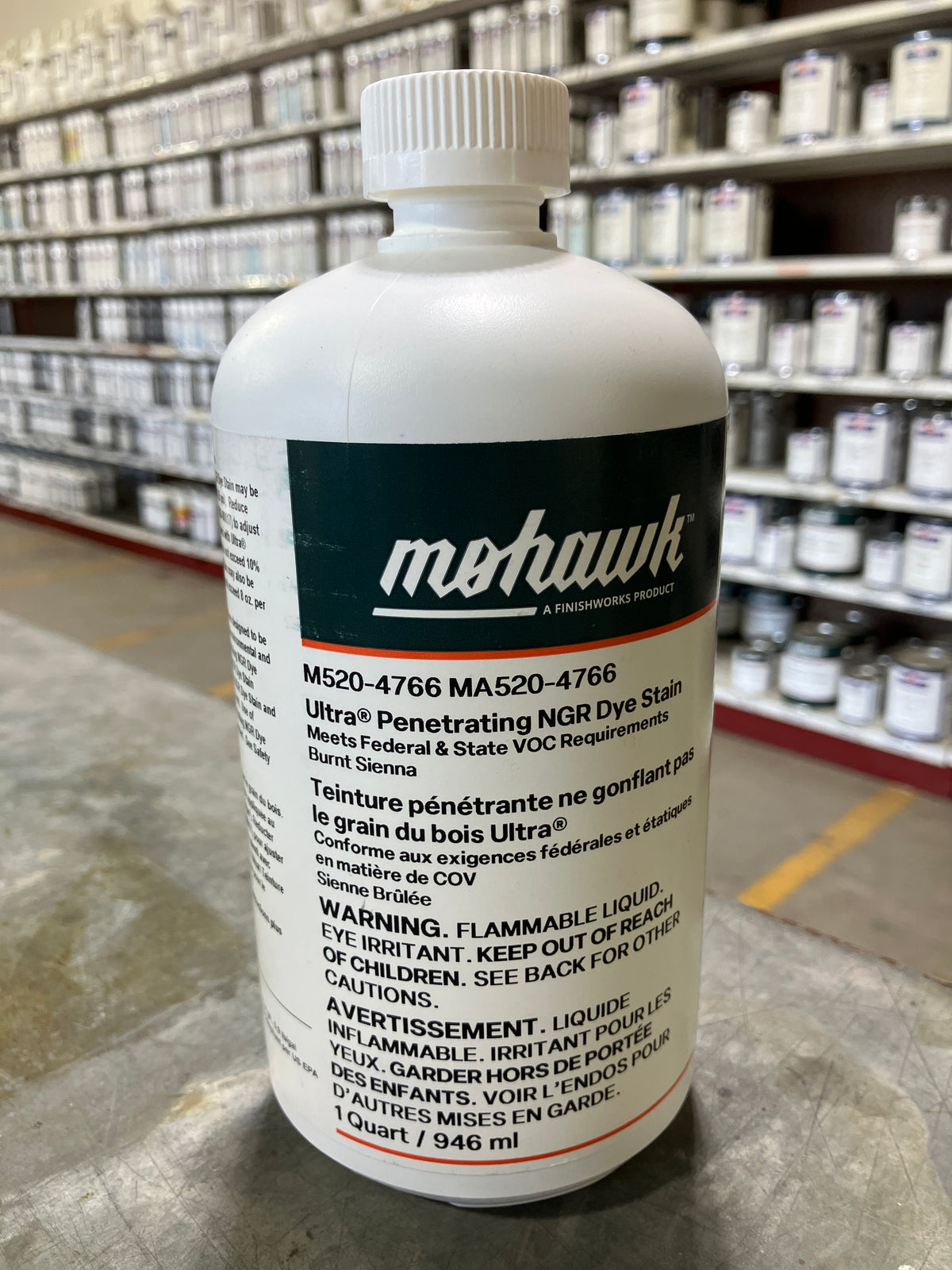 M520-4766 - Mohawk Ultra Penetrating Stain Burnt Sienna Qt