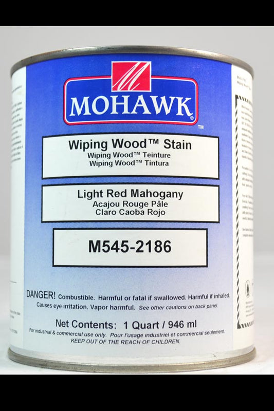 M545-2186 - Mohawk Wiping Wood Stain Light Red Mahogany Qt