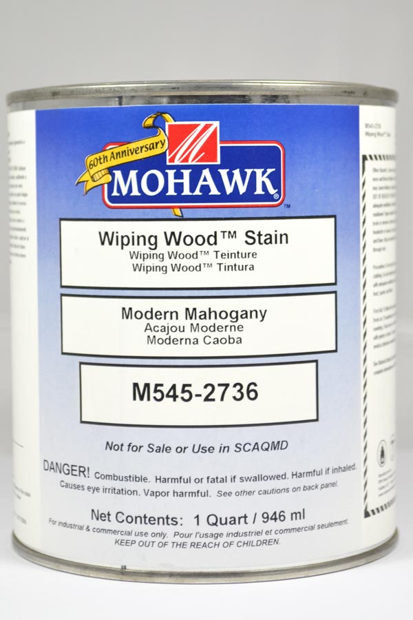 M545-2736 - Mohawk Wiping Wood Stain Modern Mahogany Qt