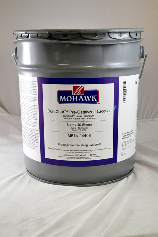 M614-24408 - Mohawk Duracoat Pre-Catalyzed Lacquer Satin 40 Sheen 5 Gal
