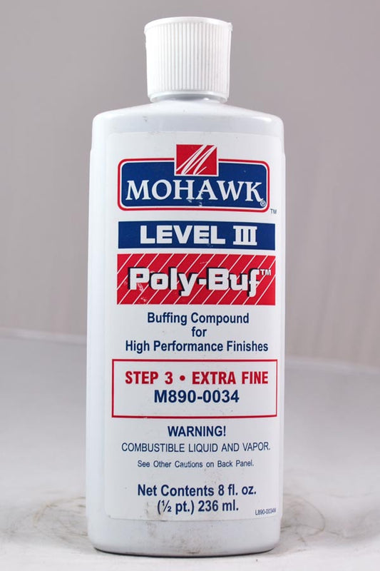 M890-0034 - Mohawk Poly-Buf Rubbing Compound Extra Fine Level III 8 Oz