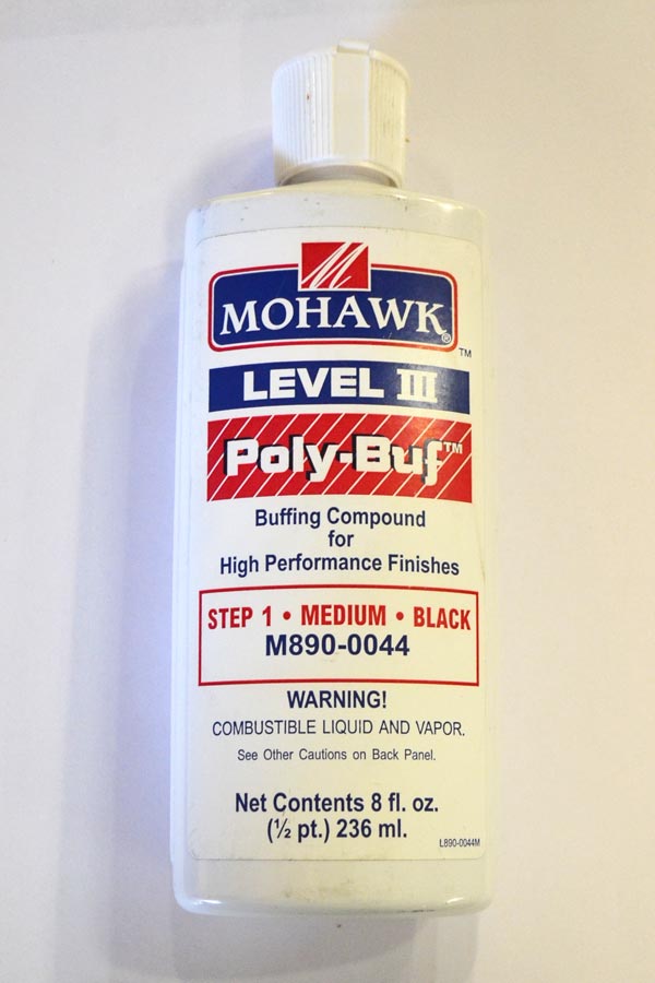 M890-0044 - Mohawk Poly-Buf Rubbing Compound Black Medium Level III 8 Oz